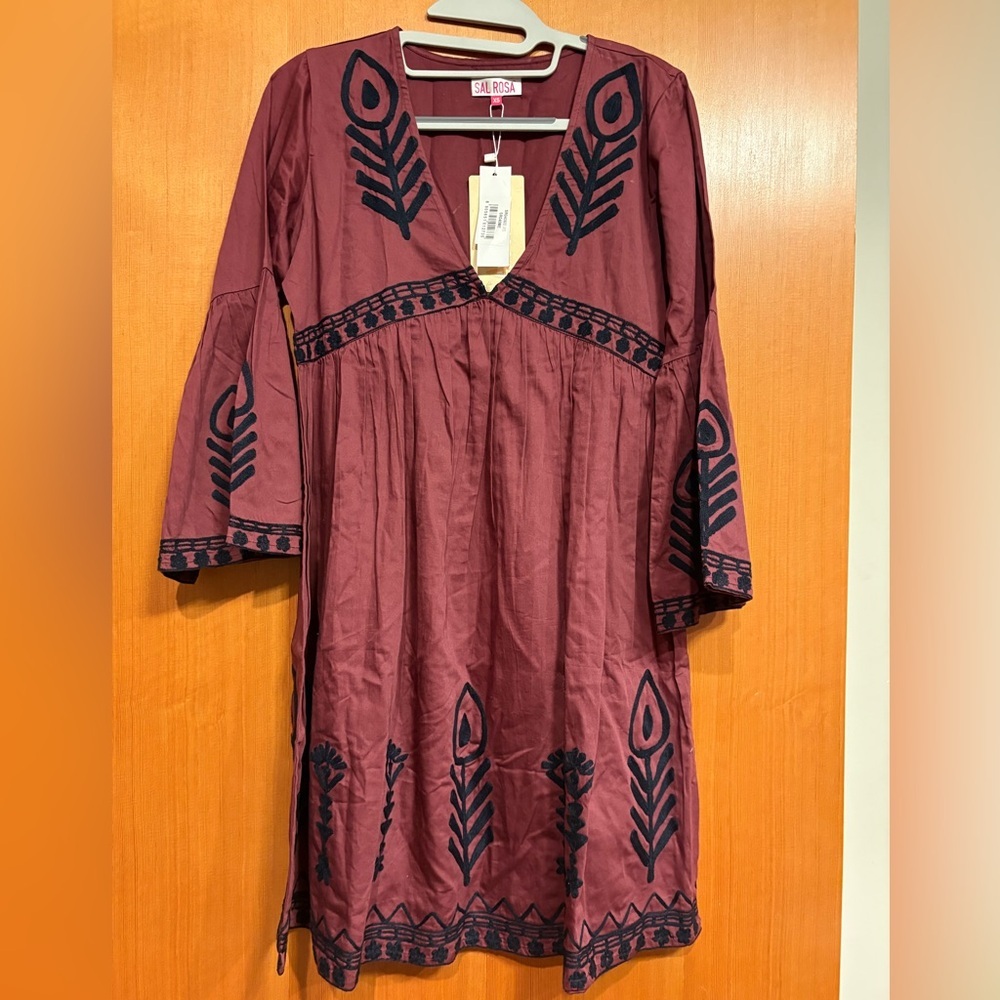 Sal Rosa Cotton Embroidered Dress